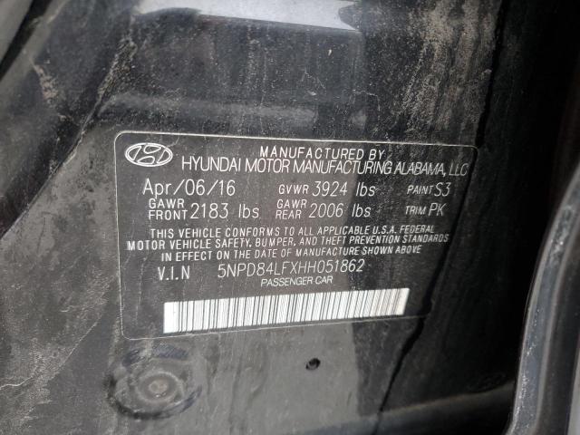 Photo 11 VIN: 5NPD84LFXHH051862 - HYUNDAI ELANTRA SE 