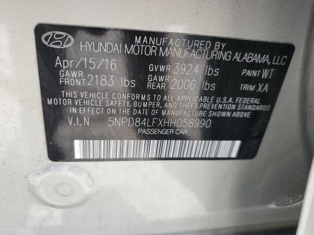 Photo 12 VIN: 5NPD84LFXHH058990 - HYUNDAI ELANTRA 