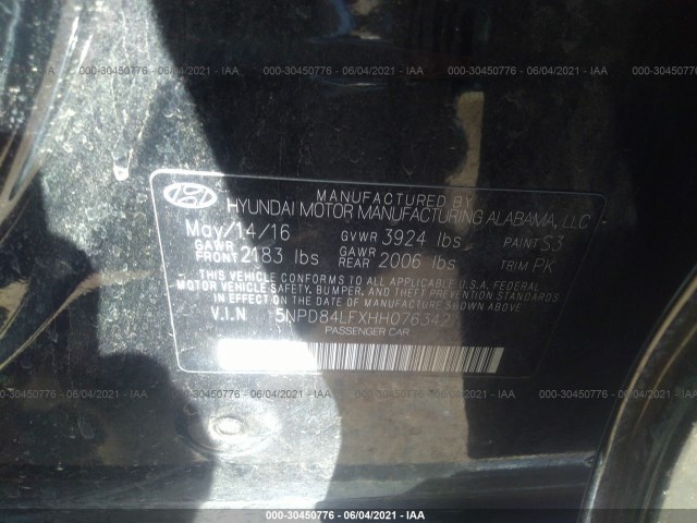 Photo 8 VIN: 5NPD84LFXHH076342 - HYUNDAI ELANTRA 