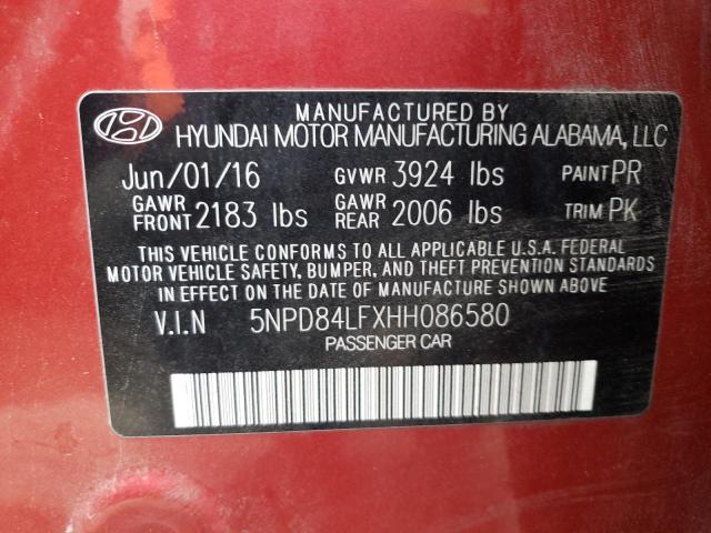 Photo 12 VIN: 5NPD84LFXHH086580 - HYUNDAI ELANTRA SE 