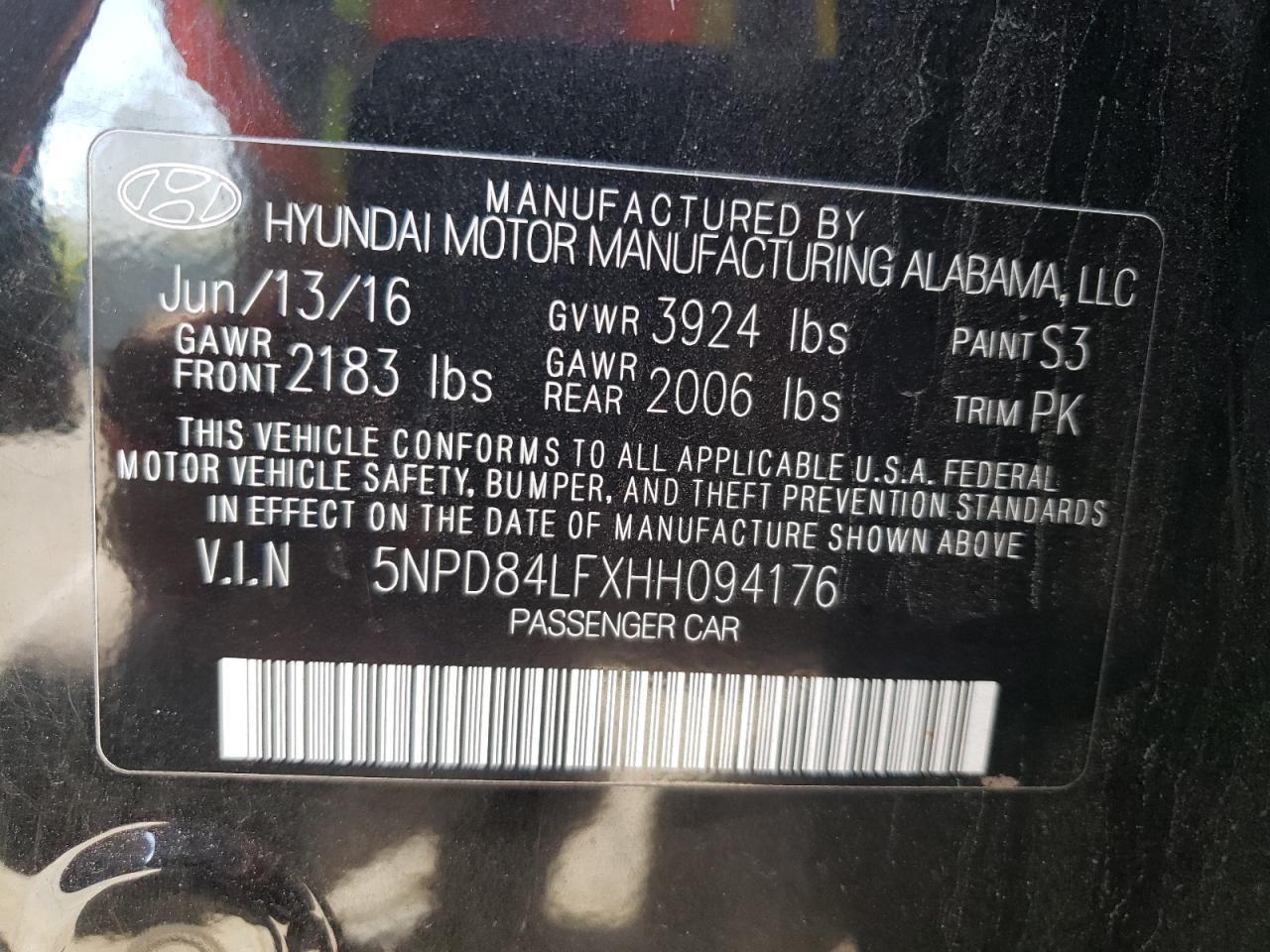 Photo 11 VIN: 5NPD84LFXHH094176 - HYUNDAI ELANTRA 