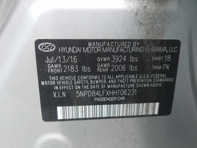 Photo 9 VIN: 5NPD84LFXHH106231 - HYUNDAI ELANTRA SE 