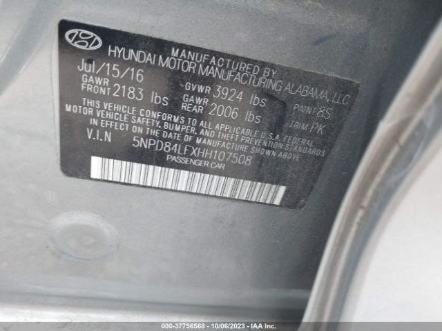 Photo 8 VIN: 5NPD84LFXHH107508 - HYUNDAI ELANTRA 