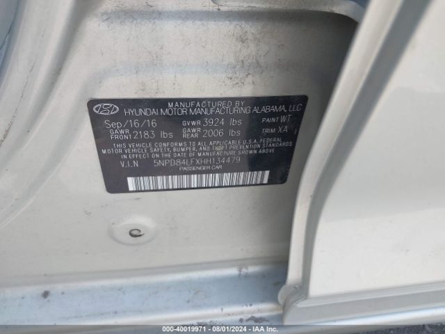 Photo 8 VIN: 5NPD84LFXHH134479 - HYUNDAI ELANTRA 