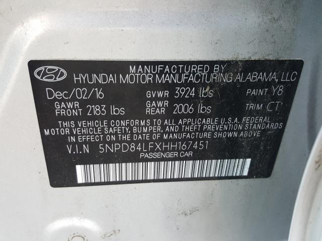 Photo 9 VIN: 5NPD84LFXHH167451 - HYUNDAI ELANTRA SE 