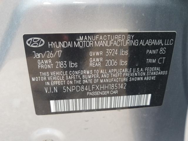 Photo 9 VIN: 5NPD84LFXHH185142 - HYUNDAI ELANTRA SE 