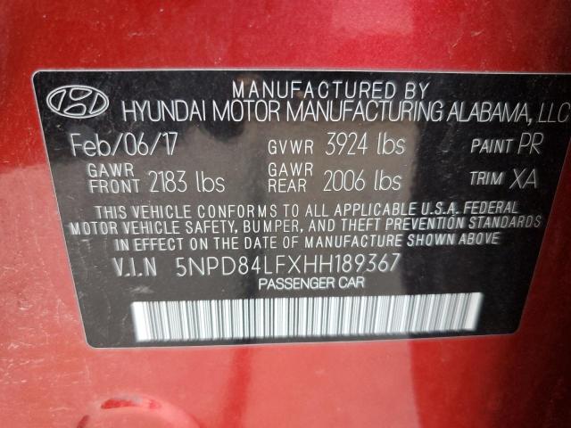 Photo 12 VIN: 5NPD84LFXHH189367 - HYUNDAI ELANTRA SE 