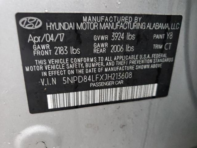 Photo 12 VIN: 5NPD84LFXJH213608 - HYUNDAI ELANTRA 