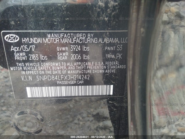 Photo 8 VIN: 5NPD84LFXJH214242 - HYUNDAI ELANTRA 