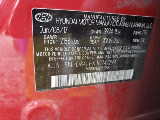 Photo 9 VIN: 5NPD84LFXJH241294 - HYUNDAI ELANTRA SE 