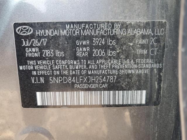 Photo 11 VIN: 5NPD84LFXJH254787 - HYUNDAI ELANTRA 