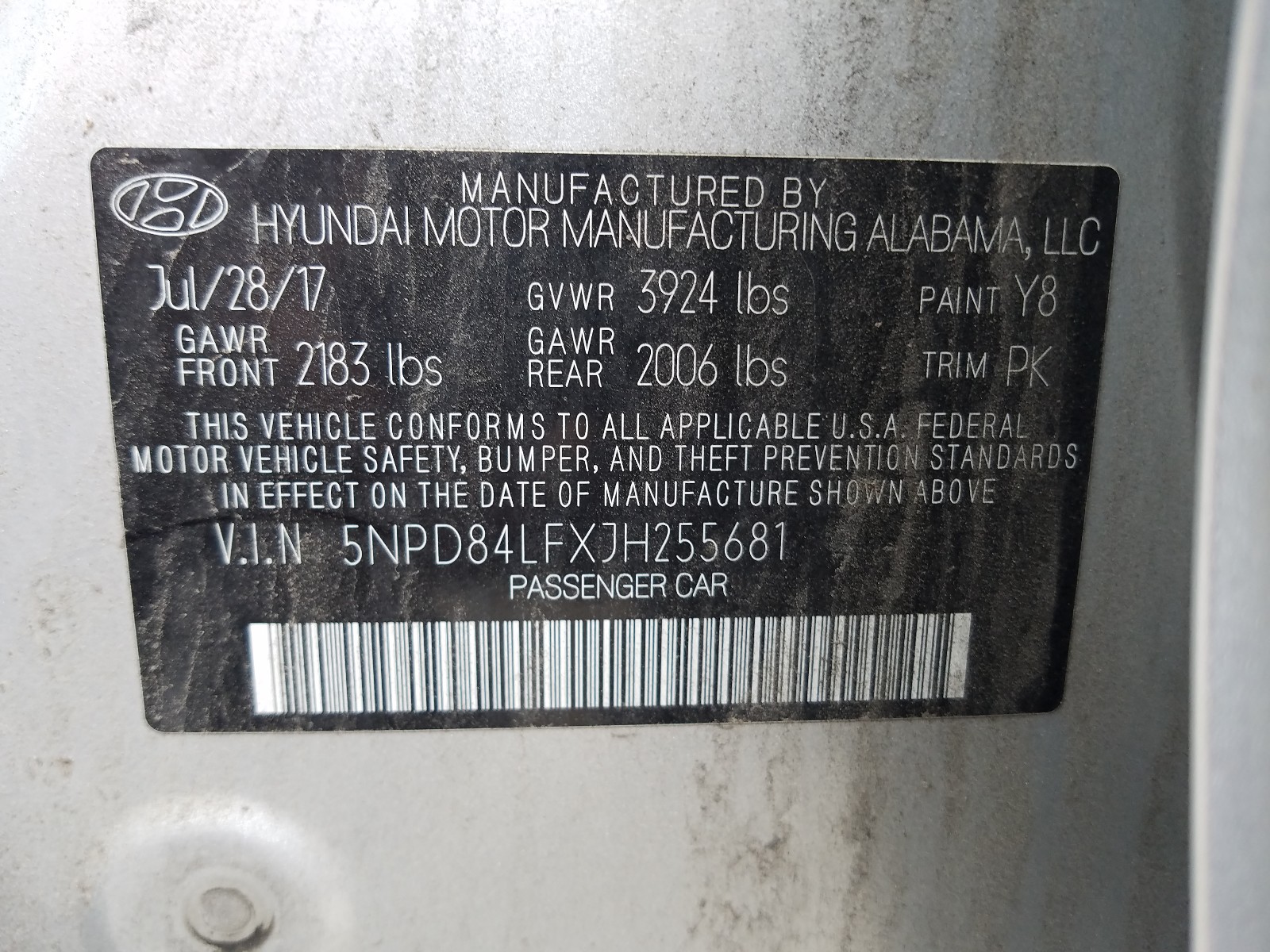 Photo 9 VIN: 5NPD84LFXJH255681 - HYUNDAI ELANTRA SE 