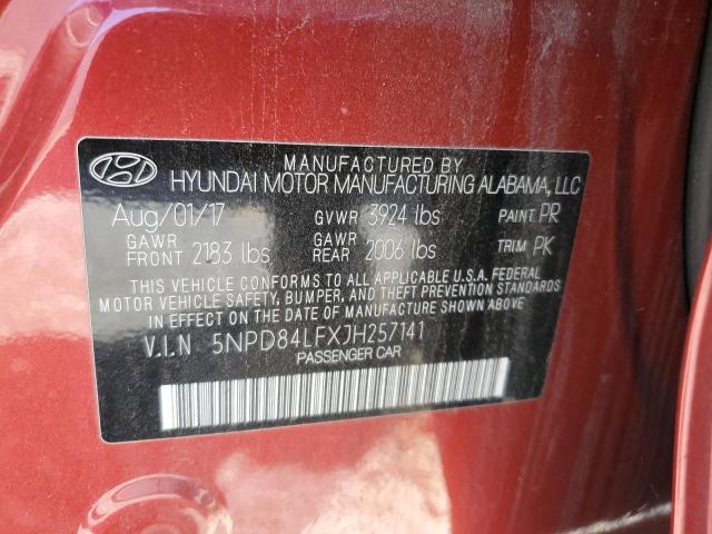 Photo 12 VIN: 5NPD84LFXJH257141 - HYUNDAI ELANTRA 