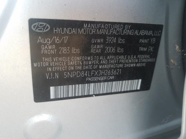 Photo 9 VIN: 5NPD84LFXJH263621 - HYUNDAI ELANTRA 