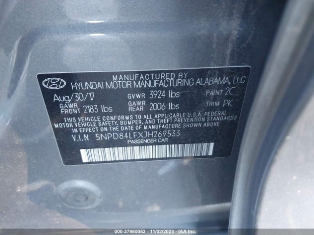 Photo 8 VIN: 5NPD84LFXJH269533 - HYUNDAI ELANTRA 