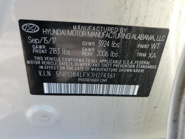 Photo 11 VIN: 5NPD84LFXJH274361 - HYUNDAI ELANTRA SE 