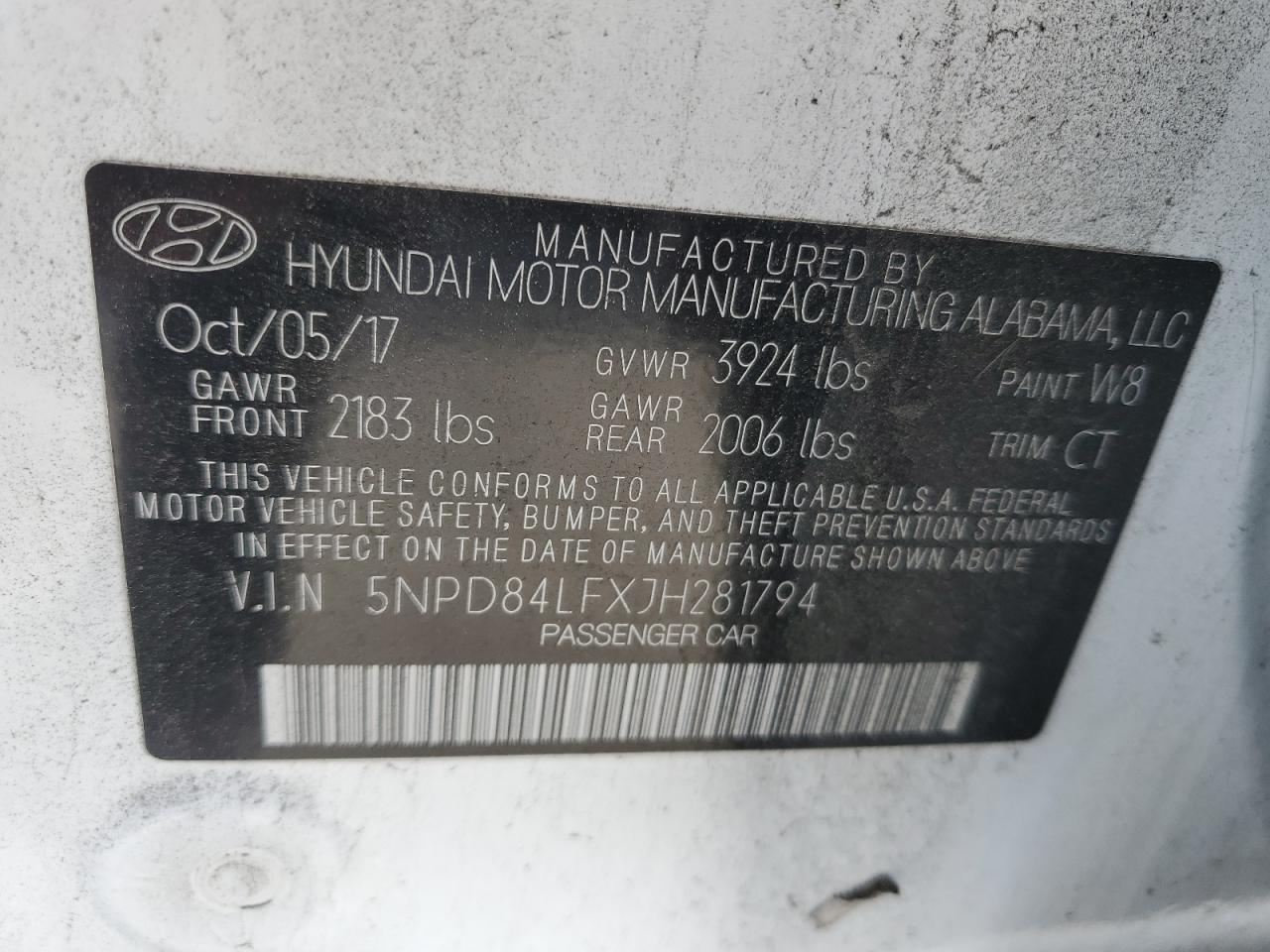 Photo 11 VIN: 5NPD84LFXJH281794 - HYUNDAI ELANTRA 