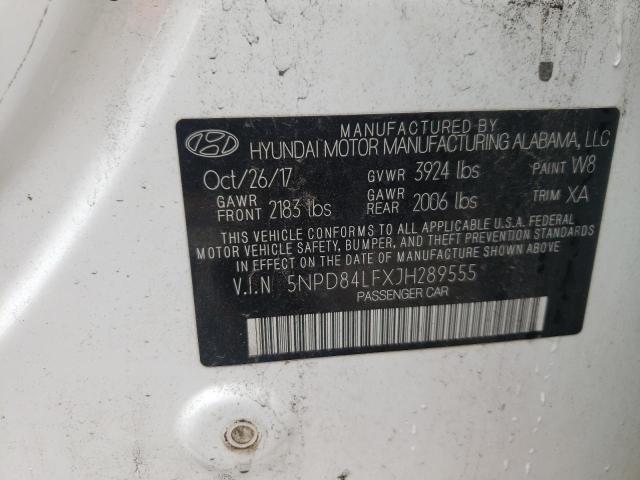 Photo 9 VIN: 5NPD84LFXJH289555 - HYUNDAI ELANTRA SE 