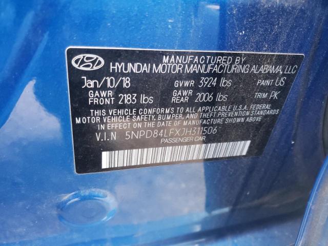 Photo 9 VIN: 5NPD84LFXJH311506 - HYUNDAI ELANTRA SE 