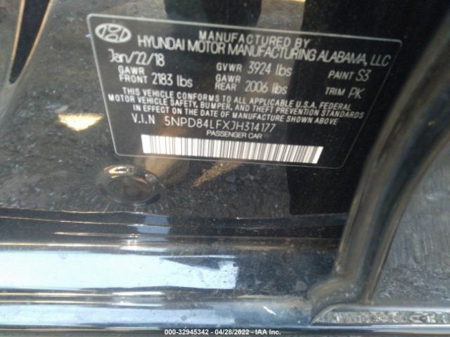 Photo 8 VIN: 5NPD84LFXJH314177 - HYUNDAI ELANTRA 