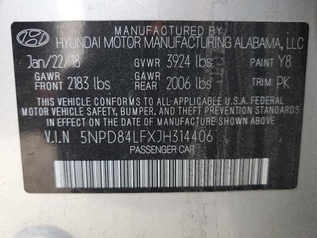 Photo 12 VIN: 5NPD84LFXJH314406 - HYUNDAI ELANTRA SE 