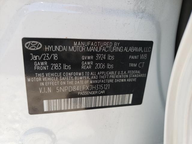 Photo 9 VIN: 5NPD84LFXJH315121 - HYUNDAI ELANTRA SE 