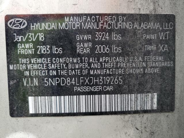 Photo 9 VIN: 5NPD84LFXJH319265 - HYUNDAI ELANTRA SE 