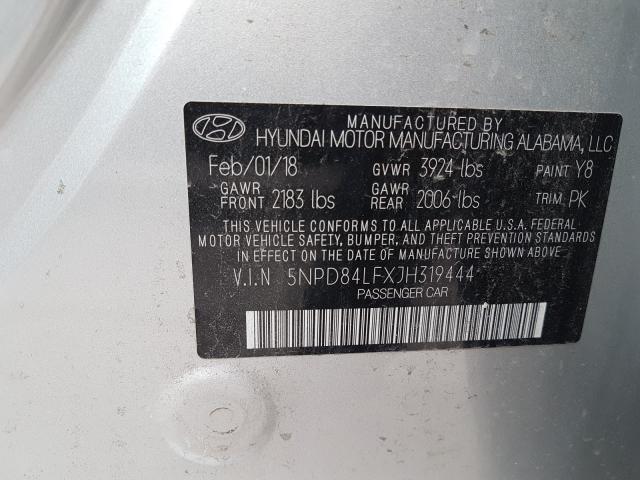 Photo 9 VIN: 5NPD84LFXJH319444 - HYUNDAI ELANTRA SE 