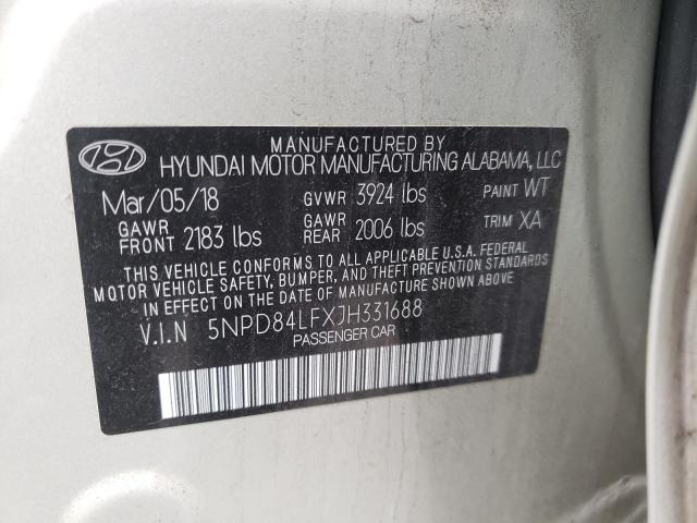 Photo 11 VIN: 5NPD84LFXJH331688 - HYUNDAI ELANTRA SE 