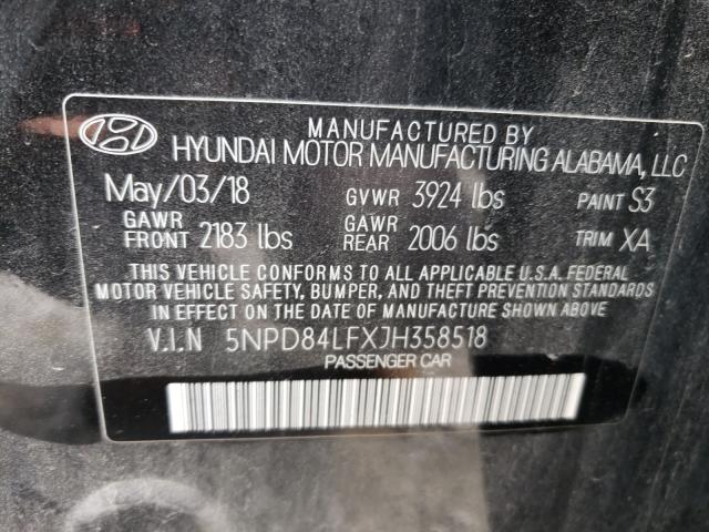 Photo 9 VIN: 5NPD84LFXJH358518 - HYUNDAI ELANTRA SE 