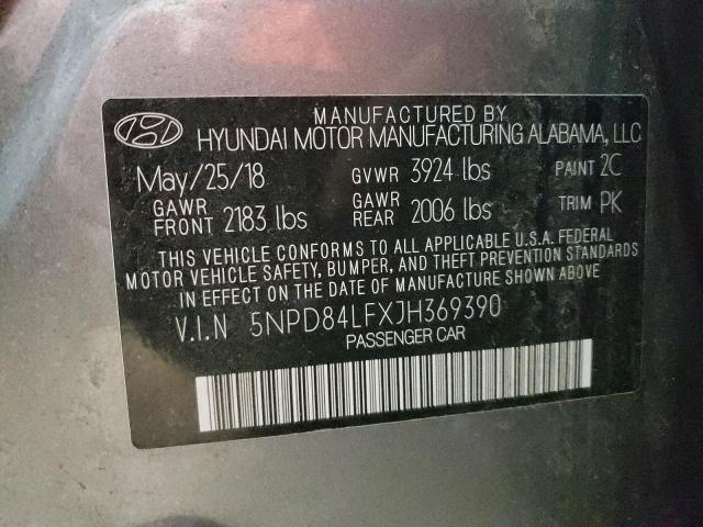 Photo 9 VIN: 5NPD84LFXJH369390 - HYUNDAI ELANTRA SE 