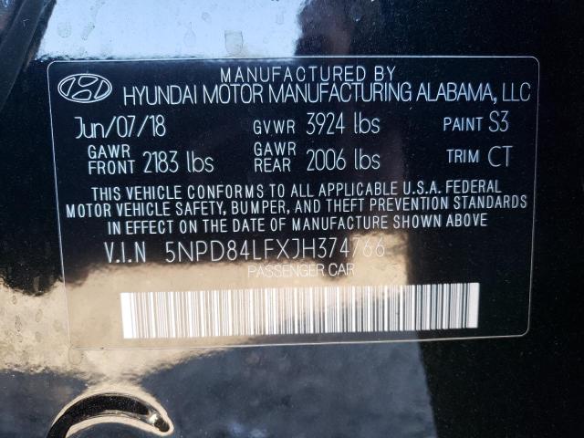 Photo 11 VIN: 5NPD84LFXJH374766 - HYUNDAI ELANTRA 