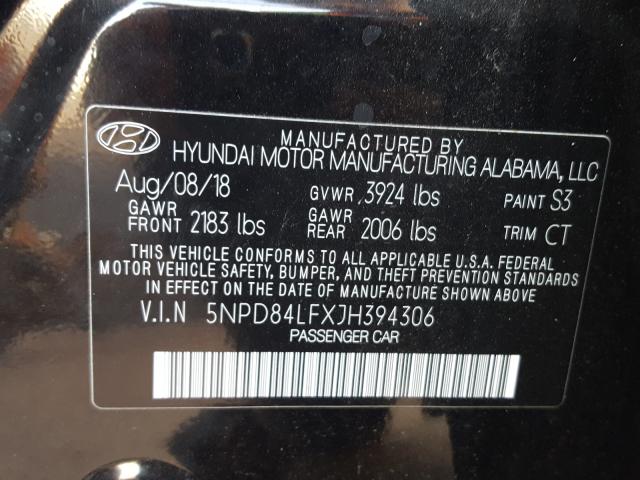 Photo 9 VIN: 5NPD84LFXJH394306 - HYUNDAI ELANTRA SE 