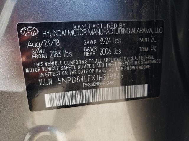 Photo 11 VIN: 5NPD84LFXJH399845 - HYUNDAI ELANTRA 