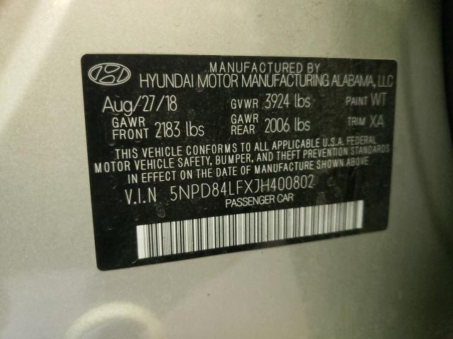 Photo 11 VIN: 5NPD84LFXJH400802 - HYUNDAI ELANTRA SE 