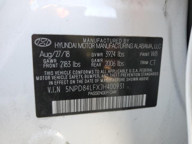 Photo 11 VIN: 5NPD84LFXJH400931 - HYUNDAI ELANTRA SE 