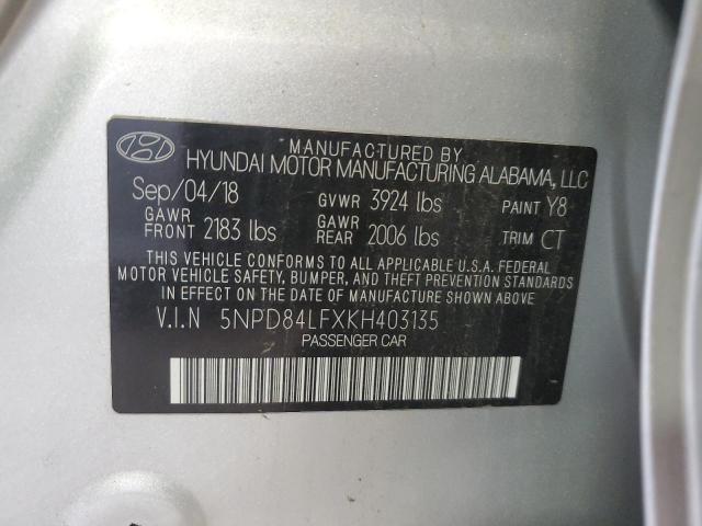 Photo 12 VIN: 5NPD84LFXKH403135 - HYUNDAI ELANTRA SE 