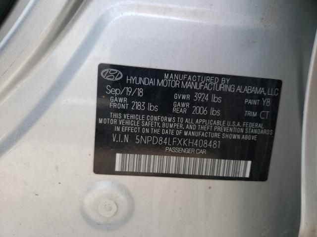 Photo 9 VIN: 5NPD84LFXKH408481 - HYUNDAI ELANTRA SE 