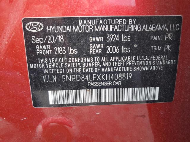 Photo 11 VIN: 5NPD84LFXKH408819 - HYUNDAI ELANTRA SE 