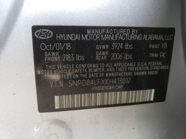 Photo 9 VIN: 5NPD84LFXKH413017 - HYUNDAI ELANTRA SE 