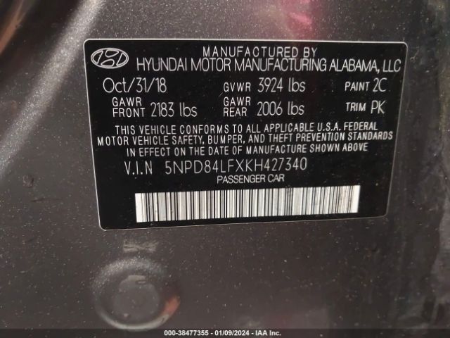 Photo 8 VIN: 5NPD84LFXKH427340 - HYUNDAI ELANTRA 