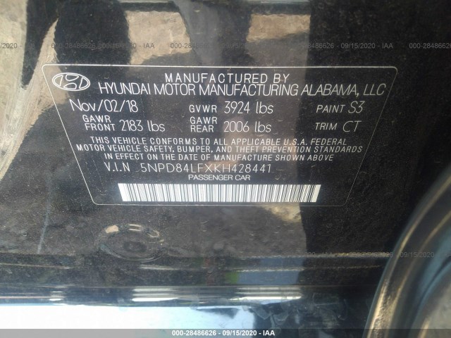 Photo 8 VIN: 5NPD84LFXKH428441 - HYUNDAI ELANTRA 