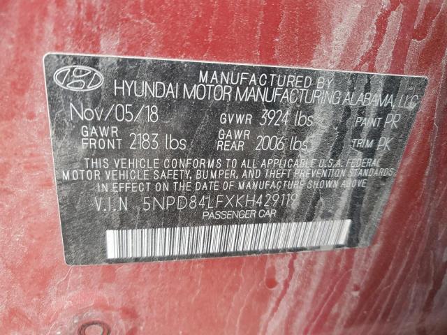 Photo 11 VIN: 5NPD84LFXKH429119 - HYUNDAI ELANTRA SE 