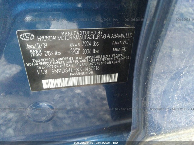 Photo 8 VIN: 5NPD84LFXKH457518 - HYUNDAI ELANTRA 