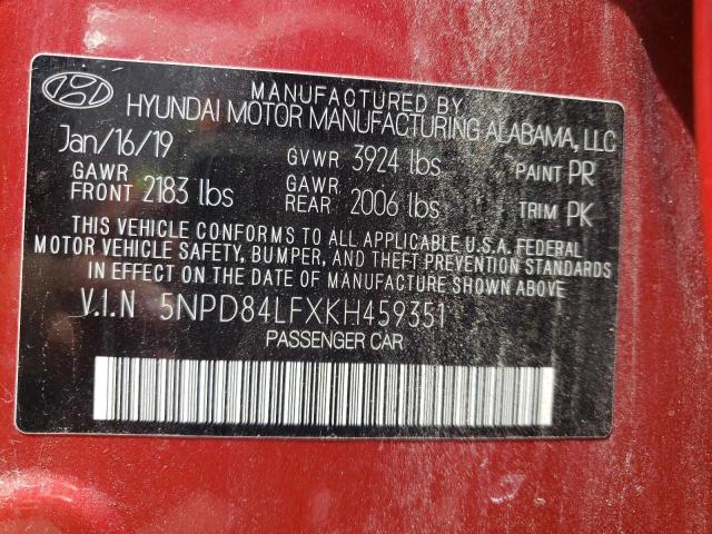 Photo 9 VIN: 5NPD84LFXKH459351 - HYUNDAI ELANTRA SE 