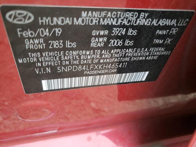 Photo 11 VIN: 5NPD84LFXKH465411 - HYUNDAI ELANTRA SE 