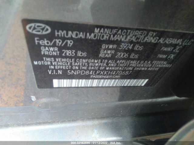 Photo 8 VIN: 5NPD84LFXKH470687 - HYUNDAI ELANTRA 