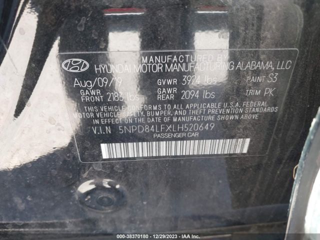 Photo 8 VIN: 5NPD84LFXLH520649 - HYUNDAI ELANTRA 