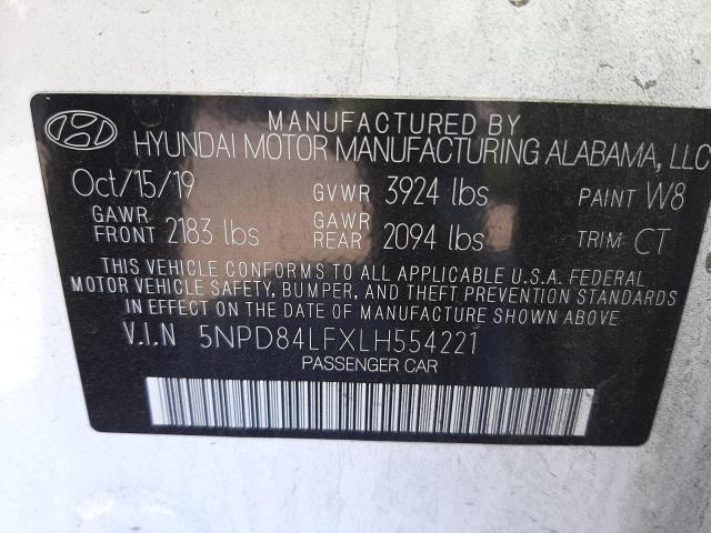 Photo 9 VIN: 5NPD84LFXLH554221 - HYUNDAI ELANTRA SE 