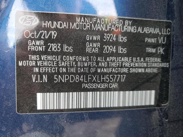 Photo 12 VIN: 5NPD84LFXLH557717 - HYUNDAI ELANTRA 